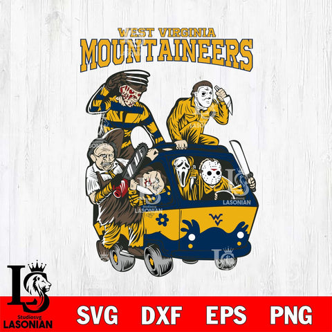 West Virginia Mountaineers Jason Voorhees Horror 10 Svg Eps Dxf Png File, NCAA svg, Digital Download, Instant Download
