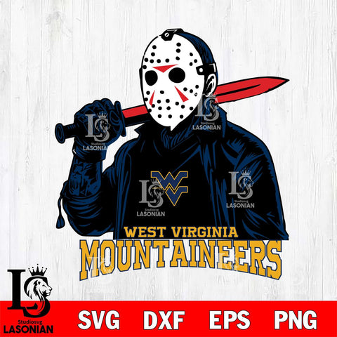 West Virginia Mountaineers Jason Voorhees Horror 12 Svg Eps Dxf Png File, NCAA svg, Digital Download, Instant Download
