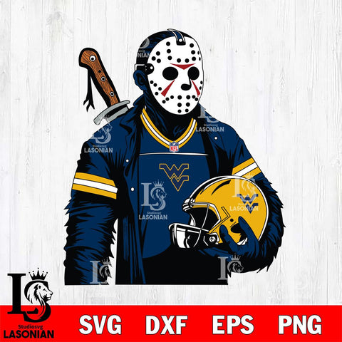 West Virginia Mountaineers Jason Voorhees Horror 2 Svg Eps Dxf Png File, NCAA svg, Digital Download, Instant Download