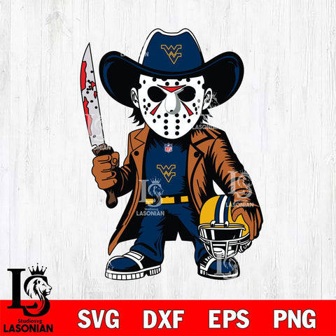 West Virginia Mountaineers Jason Voorhees Horror Svg Eps Dxf Png File, NCAA svg, Digital Download, Instant Download