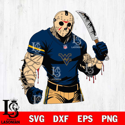 West Virginia Mountaineers Jason Voorhees Horror 8 Svg Eps Dxf Png File, NCAA svg, Digital Download, Instant Download