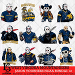 West Virginia Mountaineers Jason Voorhees Horror Bundle 12 SVG Eps Dxf Png File, bundle NCAA svg, Digital Download, Instant Download