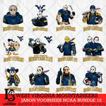 West Virginia Mountaineers Jason Voorhees NCAA Bundle 12 SVG Svg Eps Dxf Png File, Digital Download