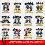West Virginia Mountaineers Mickey Minnie Mouse NCAA Bundle 12 Svg Eps Dxf Png File, Bundle NCAA svg , File Cut , Digital Download , Instant Download, Cut Svg Files