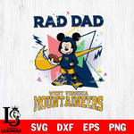 West Virginia Mountaineers Mickey Wearing Hoodie Rad Dad SVG DXF EPS PNG FILE, NCAA File Cut,Digital Download,Instant Download