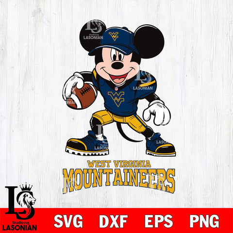 West Virginia Mountaineers Mikey Mouse Disney, Svg Eps Dxf Png File, Digital Download