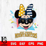 West Virginia Mountaineers Minnie Mouse Love Sport SVG DXF EPS PNG FILE, NCAA File Cut,Digital Download,Instant Download