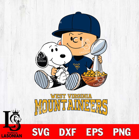 West Virginia Mountaineers Peanuts Snoopy Champion football SVG DXF EPS PNG FILE,Snoopy File Cut, NCAA Digital Download,Instant Download,Christmas Silhouette