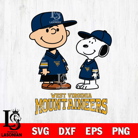 West Virginia Mountaineers Peanuts Snoopy Football SVG DXF EPS PNG FILE,Snoopy File Cut, NCAA Digital Download,Instant Download,Christmas Silhouette