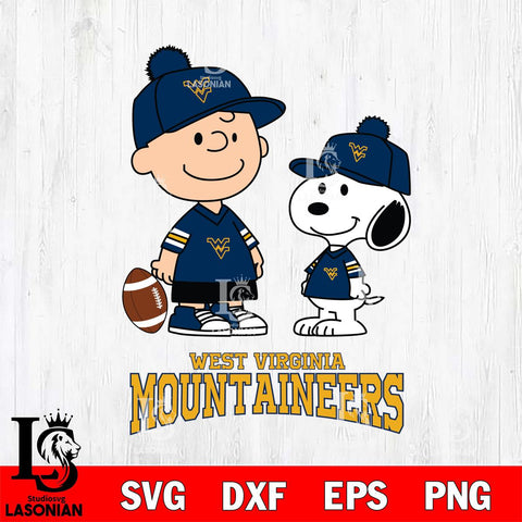 West Virginia Mountaineers Peanuts Snoopy Friends Football SVG DXF EPS PNG FILE,Snoopy File Cut, NCAA Digital Download,Instant Download,Christmas Silhouette