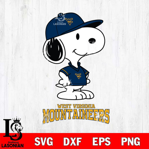 West Virginia Mountaineers Snoopy Football sport SVG DXF EPS PNG FILE,Snoopy File Cut, NCAA Digital Download,Instant Download,Christmas Silhouette
