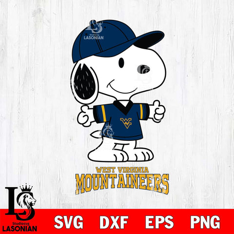 West Virginia Mountaineers Snoopy football SVG DXF EPS PNG FILE,Snoopy File Cut, NCAA Digital Download,Instant Download,Christmas Silhouette