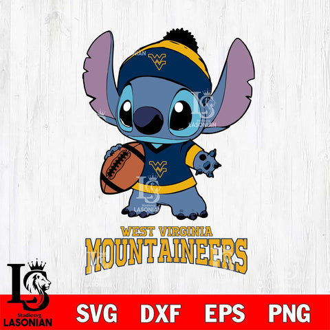 West Virginia Mountaineers Stitch Disney, Svg Eps Dxf Png File, Digital Download