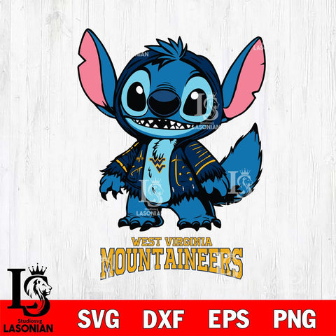 West Virginia Mountaineers Stitch Halloween Svg Eps Dxf Png File, NCAA svg, Digital Download, Instant Download