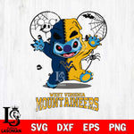 West Virginia Mountaineers Stitch Horror Halloween 2 Svg Eps Dxf Png File, Digital Download, Instant Download