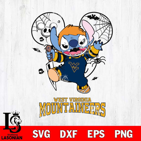 West Virginia Mountaineers Stitch Michael Halloween Svg Eps Dxf Png File, Digital Download, Instant Download