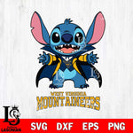 West Virginia Mountaineers Stitch Vampire halloween Svg Eps Dxf Png File, NCAA svg, Digital Download, Instant Download