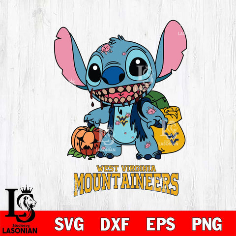 West Virginia Mountaineers Stitch Zombie Svg Eps Dxf Png File, NCAA svg, Digital Download, Instant Download