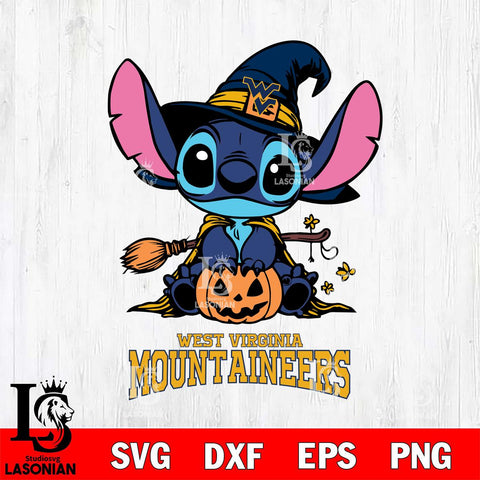 West Virginia Mountaineers Stitch witch Svg Eps Dxf Png File, NCAA svg, Digital Download, Instant Download