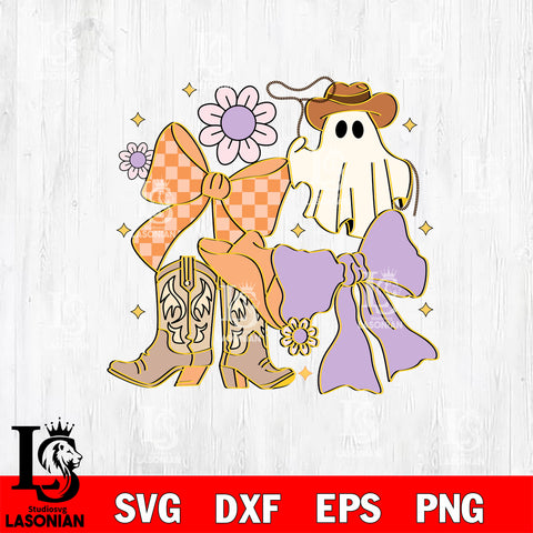 Western Ghost Coquette Halloween SVG DXF EPS PNG FILE,Halloween File Cut,Disney Digital Download,Instant Download, Silhouette