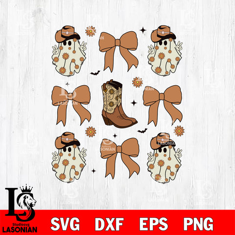 Western Halloween Football SVG DXF EPS PNG FILE, Digital Download,Instant Download, Silhouette