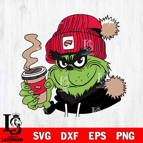 Western Kentucky Hilltoppers Boujee Grinch 4 Svg Eps Dxf Png File, Digital Download, Instant Download