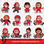 Western Kentucky Hilltoppers Chucky Horror Bundle 12 SVG Eps Dxf Png File, Bundle NCAA svg, Digital Download, Instant Download