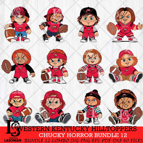 Western Kentucky Hilltoppers Chucky Horror Bundle 12 SVG Eps Dxf Png File, Bundle NCAA svg, Digital Download, Instant Download