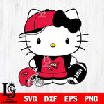 Western Kentucky Hilltoppers Cute Hello Kitty Football 4 Svg Eps Dxf Png File, NCAA svg, Digital Download, Instant Download