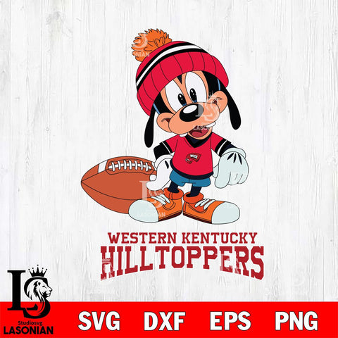 Western Kentucky Hilltoppers Goofy Football SVG DXF EPS PNG FILE,NCAA svg ,Football Digital Download,Instant Download, Silhouette