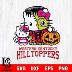 Western Kentucky Hilltoppers Hello Kitty Horror 10 Svg Eps Dxf Png File, Digital Download