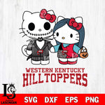 Western Kentucky Hilltoppers Hello Kitty Horror 11 Svg Eps Dxf Png File, Digital Download