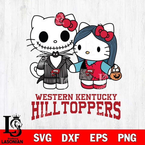 Western Kentucky Hilltoppers Hello Kitty Horror 11 Svg Eps Dxf Png File, Digital Download
