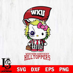 Western Kentucky Hilltoppers Hello Kitty Horror 8 Svg Eps Dxf Png File, Digital Download
