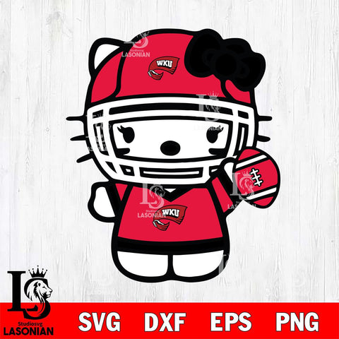 Western Kentucky Hilltoppers Hello Kitty sport 6 Svg Eps Dxf Png File, NCAA svg, Digital Download, Instant Download