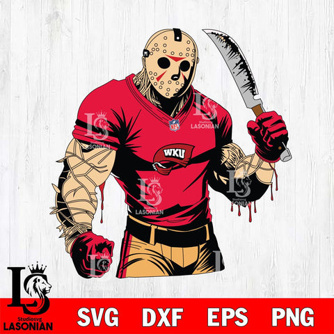 Western Kentucky Hilltoppers Jason Voorhees Horror 8 Svg Eps Dxf Png File, NCAA svg, Digital Download, Instant Download