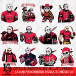 Western Kentucky Hilltoppers Jason Voorhees Horror Bundle 12 SVG Eps Dxf Png File, bundle NCAA svg, Digital Download, Instant Download