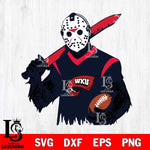 Western Kentucky Hilltoppers Jason Voorhees Horror Halloween 2 Svg Eps Dxf Png File, NCAA svg, Digital Download, Instant Download