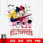 Western Kentucky Hilltoppers Minnie Mouse Dancing SVG DXF EPS PNG FILE, NCAA File Cut,Digital Download,Instant Download