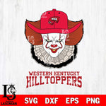 Western Kentucky Hilltoppers Pennywise Horror Sport 12 Svg Eps Dxf Png File, Digital Download