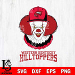 Western Kentucky Hilltoppers Pennywise Horror Sport 4 Svg Eps Dxf Png File, Digital Download
