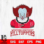 Western Kentucky Hilltoppers Pennywise Horror Sport 5 Svg Eps Dxf Png File, Digital Download