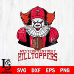 Western Kentucky Hilltoppers Pennywise Horror Sport 9 Svg Eps Dxf Png File, Digital Download