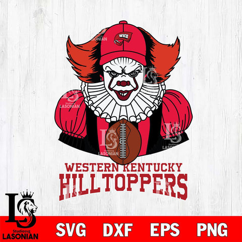Western Kentucky Hilltoppers Pennywise Horror Sport 9 Svg Eps Dxf Png File, Digital Download