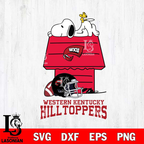 Western Kentucky Hilltoppers Snoopy Chill Football SVG DXF EPS PNG FILE,Snoopy File Cut, NCAA Digital Download,Instant Download,Christmas Silhouette