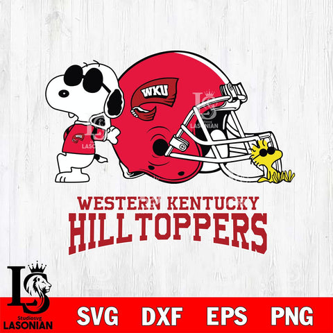 Western Kentucky Hilltoppers Snoopy Sport 2 Svg Eps Dxf Png File, Digital Download