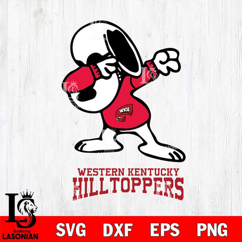 Western Kentucky Hilltoppers Snoopy Sport 3 Svg Eps Dxf Png File, Digital Download