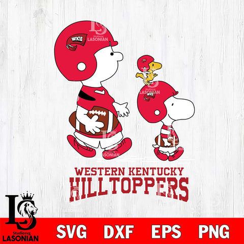 Western Kentucky Hilltoppers Snoopy Sport Svg Eps Dxf Png File, Digital Download