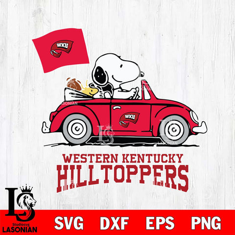 Western Kentucky Hilltoppers Snoopy Sport 5 Svg Eps Dxf Png File, Digital Download