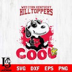 Western Kentucky Hilltoppers Snoopy Sport 7 Svg Eps Dxf Png File, Digital Download